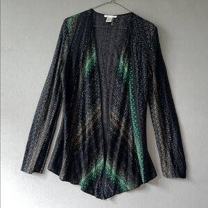Alberto Makali Black and Green Cardigan